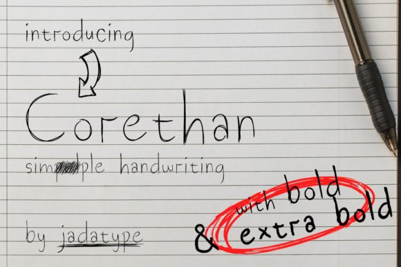 Corethan: A Playful Handwritten Display Font for Modern Web Design
