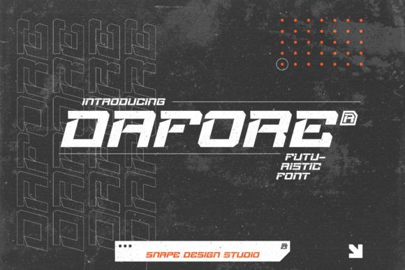 Dafore: A Futuristic Display Font for Bold Branding Projects