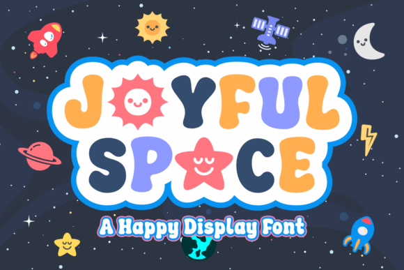 Joyful Space: A Playful Display Font for Editorial Design and Digital Publishing
