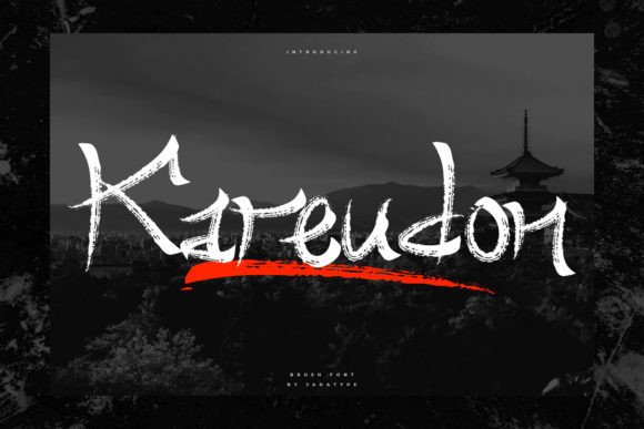 Kareudon: A Japanese Brush-Style Display Font for Editorial Design