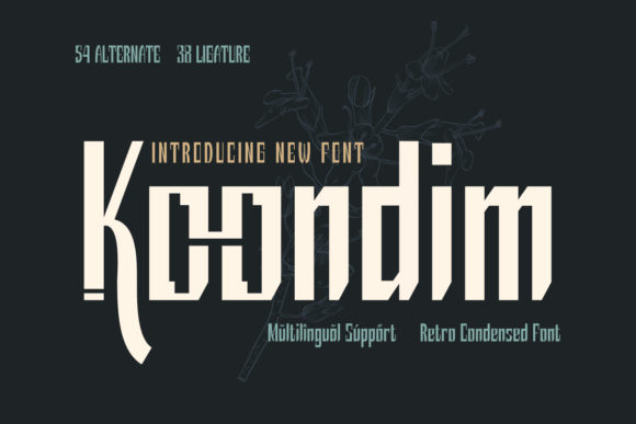 Koondim: A Retro Condensed Font for Makers and Creative Sellers