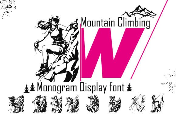 Mountain Climbing W: A Bold Display Font for Memorable Branding